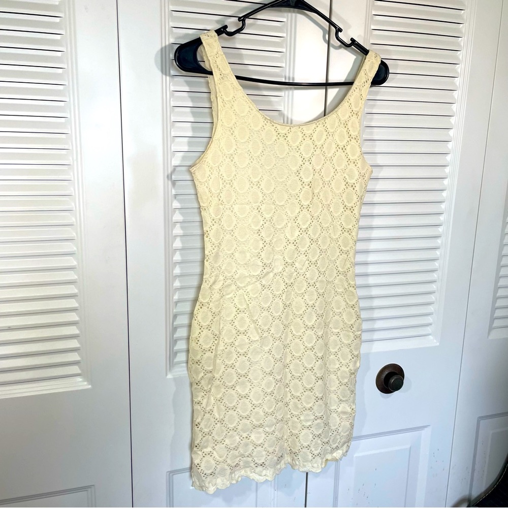 Ivory Lace Bodycon Dress | Vintage